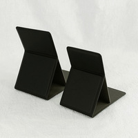 Zonyin haute qualité pliant Rectangle Pu cuir debout miroir de maquillage Logo en relief Portable bureau miroir de poche pour voyage