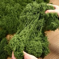 Mousse de Sphagnum Artificielle en Fibres Végétales, Gazon Synthétique Vert Réaliste pour Aménagement Paysager, Mousse Filamentuse Durable et Écologique pour la Maison