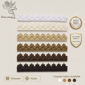 Cinta decorativa trenzada de jacquard de poliéster para ataúd, encaje interior, cinta de chevron, textil funerario, personalizada, al por mayor - Product Image 2