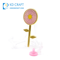 Épinglette personnalisée de haute qualité pour les amateurs de plantes en pot, en métal couleur or rose, émail dur, motif végétal, pour vêtements