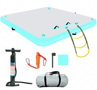 Dock flottant gonflable de plate-forme pour le matériel de point de goutte de yoga de l'eau pour nager dans la rivière