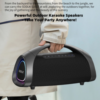 Reproductor de Audio portátil fuerte de alta calidad, caja de sonido estéreo inalámbrica, Subwoofer con micrófono, altavoz de fiesta al aire libre para acampar