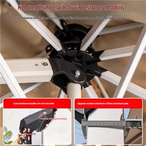6,000 Unidades de Sombrillas Modernas para Exteriores con Postes de Aluminio y <span class=keywords><strong>Tela</strong></span> de Poliéster para Jardín, Hotel, Cafetería y Muebles de Exterior - Product Image 6