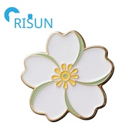 Épinglette en métal Gardenia émaillée, fabriquée en usine, fleur de jasmin philippine, épingles Philippines, broches, épinglette personnalisée Sampaguita