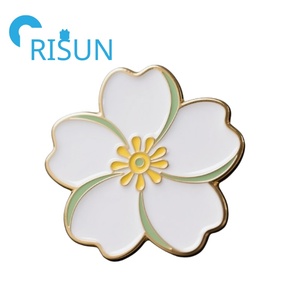 Pin de Metal Esmaltado con Diseño de Gardenia, Flor de Jazmín Filipina, Broches Personalizados de Sampaguita, Pin de Solapa - Product Image 2