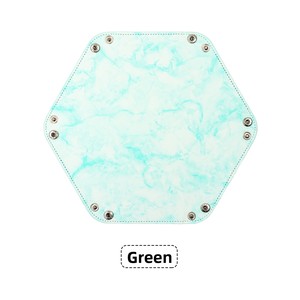 Trong Kho Trung Bình Hai Mặt PU Da Lục Giác Xúc Xắc Khay Hộp Đa Diện Hình Dạng Cho Lưu Trữ Và Máy Tính Để Bàn Hiển Thị - Product Image 6