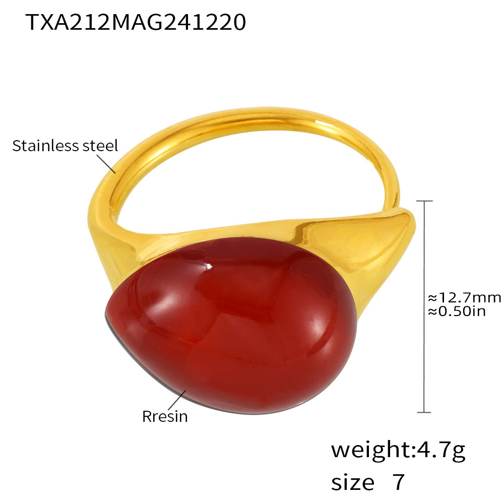 red resin ring
