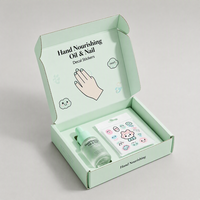 Boîte d'expédition personnalisée en carton ondulé mat laminé avec revêtement UV, emballage mignon à motif de dessin animé pour huile nourrissante pour les mains