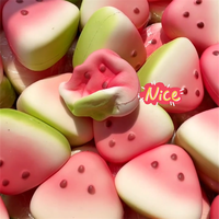 Balle anti-stress en PU, texture mochi, en forme de pastèque, à rebond lent, jouet en forme de fruit pour jeunes (15-35 ans) - Anti-stress