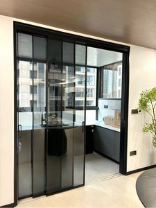 <span class=keywords><strong>Porte</strong></span> <span class=keywords><strong>coulissante</strong></span> moderne à suspension supérieure en aluminium Design sans cadre avec <span class=keywords><strong>rail</strong></span> dissimulé <span class=keywords><strong>et</strong></span> pas de <span class=keywords><strong>rail</strong></span> inférieur pour les intérieurs - Product Image 4