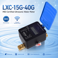 Compteurs d'eau numériques intelligents à ultrasons RS485 pour usage domestique, débitmètres d'eau domestiques extérieurs 1/2" 1"