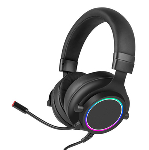 Rambotech Custom Logo <b>Wired</b> Gaming RGB <b>Light</b> Headsets With Type-C Charging GM07 Overhead With Mic <b>Led</b> RGB <b>Light</b> <b>Wired</b> - Product Image 1