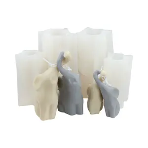 Vela de cera de elefante 3D, molde de silicona para aromaterapia, bricolaje