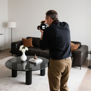 Fotografi Furnitur Logam yang Ditingkatkan dengan AI, Pemotretan Nyata, Penataan Virtual AI, Dekorasi Rumah, Hasil Realistis, Layanan Aman Berhak Cipta - Product Image 3