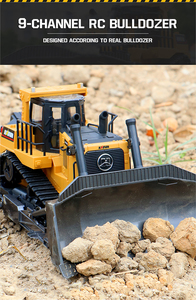 Camion bulldozer télécommandé <span class=keywords><strong>Huina</strong></span> <span class=keywords><strong>1569</strong></span> 1:16 8 canaux, véhicule d'ingénierie télécommandé, jouet pour enfants et garçons - Product Image 5