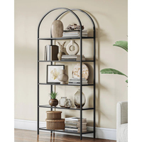 Étagère d'angle en acier de style industriel moderne, solution de rangement gain de place pour la salle à manger et la maison avec étagères métalliques
