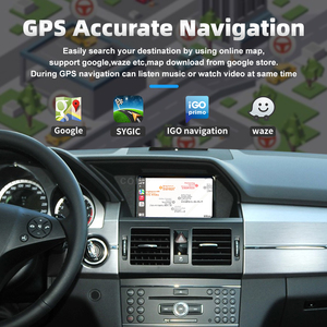 7 pulgadas coche Radio Carplay pantalla Multimedia Auto GPS BT WIFI <span class=keywords><strong>SIM</strong></span> para Mercedes GLK X204 2009-2015 - Product Image 4