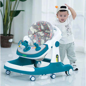Venta de alta calidad Asiento Cochecito Juguetes sentarse a pararse aprendizaje Música Actividad Ruedas Empuje Caminar <span class=keywords><strong>Coche</strong></span> Luz Niños Simple Baby Walker - Product Image 6