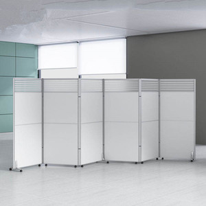 Pantalla <span class=keywords><strong>de</strong></span> partición plegable <span class=keywords><strong>para</strong></span> oficina comercial <span class=keywords><strong>de</strong></span> diseño moderno, divisor <span class=keywords><strong>de</strong></span> habitación con ruedas, pantalla plegable - Product Image 4