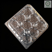 Boîte à tartelettes en plastique recyclé, conteneur alimentaire jetable pour sandwichs, sushis, pizzas, salades, aliments pour animaux, hamburgers, pain, sucre