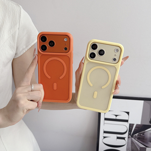 Funda Magnética Esmerilada para Teléfono Móvil, para <span class=keywords><strong>iPhone</strong></span> 18 17 <span class=keywords><strong>Pro</strong></span> Max, con Tacto de Piel, Carcasa Trasera Mate para <span class=keywords><strong>iPhone</strong></span>, para Samsung - Product Image 6