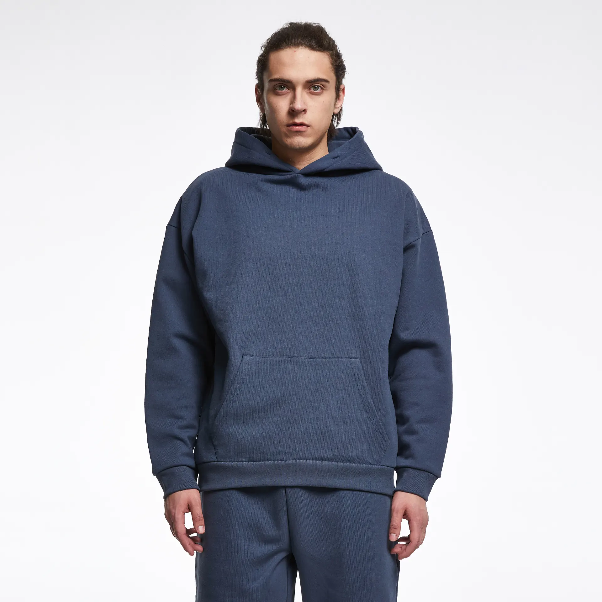 Kon Custom Super Zware Dikke Fleece 480gsm Set Unisex Oversize Heren Sweaters Hoge Kwaliteit Mannen Vlakte hoodie