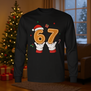 T-shirt à manches longues Noël 67, cadeau de Noël, design Meme Gen Z - Product Image 3