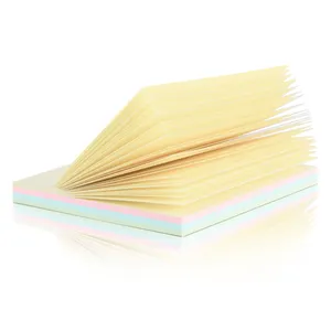 Deli 9082 4 Kleuren Pad Notities Plaknotitie Ahesive Memo Pads Kantoor School Briefpapier 76*76Mm 100 Vellen/Bag1 Pc