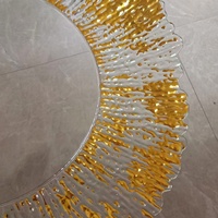 Assiette de Présentation IMUWEN en Plastique PP Transparent Non Toxique, Forme Irrégulière, Style Minimaliste Moderne, pour Mariages, Fêtes et Décorations de Noël