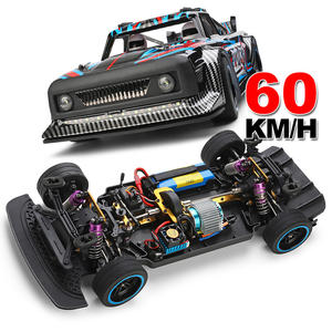 Wltoys 104072 rtr 1/10 2.4g 4wd 60 km/h, carro drift, chassi de metal, led, controle remoto, modelo, hobby, sem escova, elétrico rc, 1 10