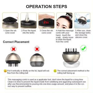 Peine aplicador de tratamiento del cuero cabelludo, masajeador de cabeza para la pérdida de cabello con cepillo de masaje para el cuidado del cuero cabelludo y el cabello - Product Image 6