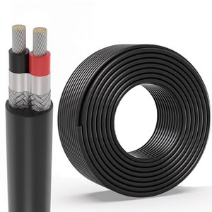 สายไฟหุ้มฉนวน PVC แบบมีชีลด์ 2 แกน ขนาด 18 AWG ยาว 50 ฟุต มาตรฐาน UL2464 250V ทองแดงเคลือบดีบุก สำหรับมอเตอร์ CNC VFD สปินเดิล สเต็ปเปอร์มอเตอร์ เครื่องพิมพ์ 3 มิติ - Product Image 1