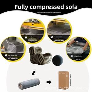 أريكة استرخاء فردية عصرية ومريحة عالية الجودة للشقق الصغيرة، أثاث كيس فول بتصميم جديد لغرفة المعيشة - Product Image 5