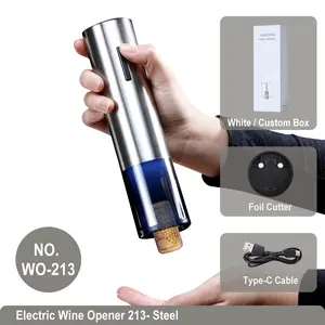 Pembuka botol anggur elektrik, dapat diisi ulang USB pembuka gabus otomatis