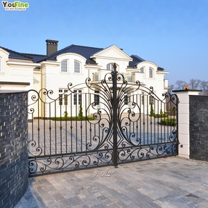 Floral <strong>Garden</strong> Wrought Iron <strong>Garden</strong> <strong>Arch</strong> <strong>with</strong> <strong>Gate</strong> - Product Image 2