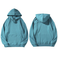Sweat-shirt unisexe tendance à capuche surdimensionné personnalisé de 330 g, couleur unie en coton/polyester, ample, à manches longues