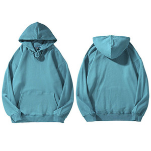 Tùy Chỉnh 330G Nặng Terry Quá Khổ Trùm Đầu Hợp Thời Trang Unisex Rắn Màu Bông Áo Len Lỏng Dài Tay Áo - Product Image 5