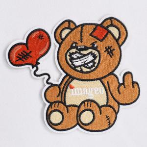 Custom Laser Cut Woven Patch Sew in Patches Heat <b>Press</b> Embroidered Pig Patches - Product Image 1