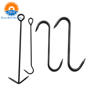 Crochets de boucher de haute qualité, divers types, personnalisables pour abattoirs, boucheries <span class=keywords><strong>et</strong></span> systèmes de rails à viande - Product Image 5