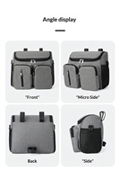 Sac de rangement suspendu pour poussette avec logo personnalisé, en tissu Oxford, grande capacité, organiseur de biberons et de couches, accessoire pour maman, sacs pour bébé