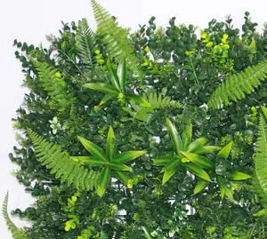 Kunststoff-Graszaun Platte Kulisse künstliche grüne Wand mit Blumen-Typ-Pflanzen für Garten oder Hochzeitsdekoration