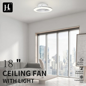 Ventilador de techo LED decorativo moderno con motor de CC de cobre puro y aspas de ABS de alta calidad, con control remoto, de 18 pulgadas. - Product Image 3