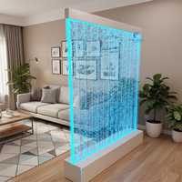 Nouvelle conception de décoration murale en acrylique combinée à un écran à bulles d'eau, mur à bulles d'eau