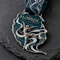 Médaille de danse personnalisée sans marque, en métal, avec ruban brodé, pour studio de danse, récital, cérémonie, souvenir