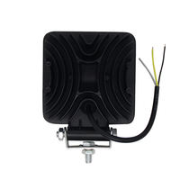 Phare de camion en aluminium + PC, lumière stroboscopique jaune, lumière blanche, 177W, 4 pouces, phare de travail carré LED pour Jeep, tracteur, véhicule tout-terrain