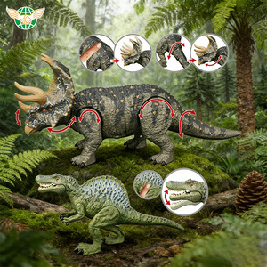 Juego de Juguetes de Dinosaurios Realistas, <span class=keywords><strong>Mosasaurus</strong></span>, Sterrholophus, Marsh Spinosaurus, Tiranosaurio, con Sonido Simulado - Product Image 3