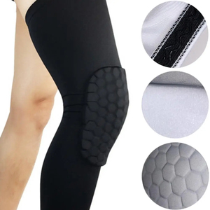 Genouillères de sport antidérapantes et respirantes en mousse alvéolée pour basketball et football, avec soutien et protection des jambes – Vente en gros - Product Image 2