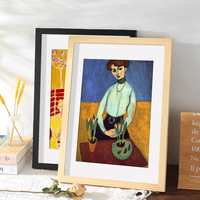 Bingkai Display Papan MDF Densitas Tinggi yang Dapat Disesuaikan, Bingkai Foto Kayu, Penyangga Puzzle/Poster A4/A3 untuk Dinding, untuk Penggunaan Studio