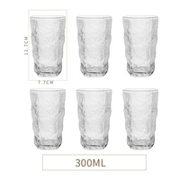 Ensemble de 6 tasses en verre 250-400 ml résistantes à la chaleur, compatibles micro-ondes et lave-vaisselle, anti-fuite pour café, thé, lait et jus