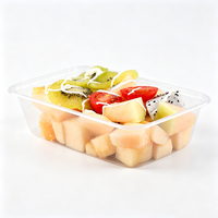 Boîte à lunch jetable transparente pratique, récipient en plastique pratique pour emporter, pour un emballage facile